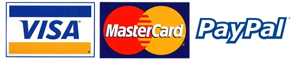 PayPal, Visa and Mastercard payment methods